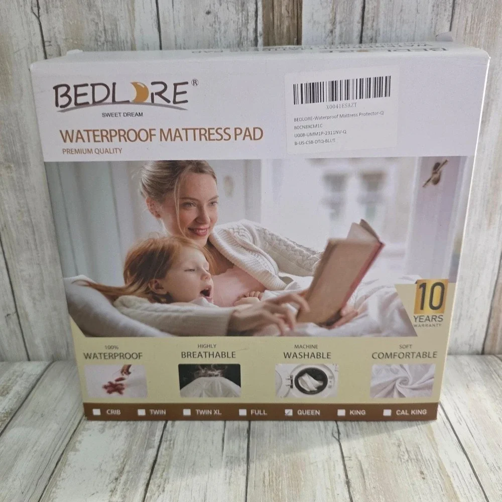 BEDLORE Waterproof Mattress Pad Queen Size Premium Quality 10 Year Warranty